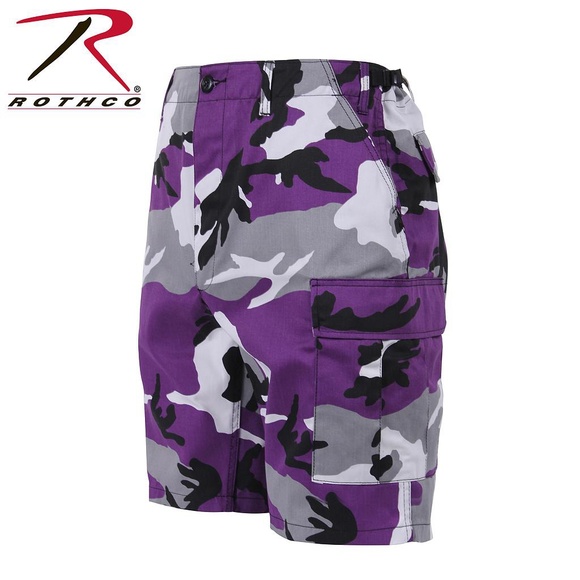 ROTHCO MEN'S BDU ARMY ULTRAVIOLET CAMO (SHORT PURPLE / WHITE / GREY / BLACK) - Picture 2 of 10